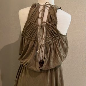 Free People Olive Boho Dress Size Small